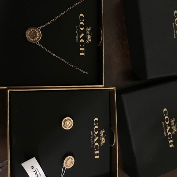 Coach earrings and necklace set - Picture 2 of 3